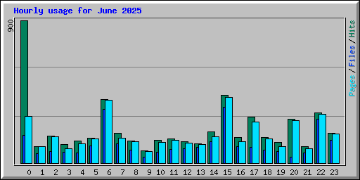 Hourly usage for June 2025